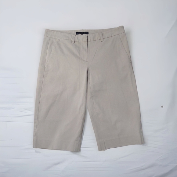 Theory Pants - Theory Palmer Khaki Bermuda Shorts
